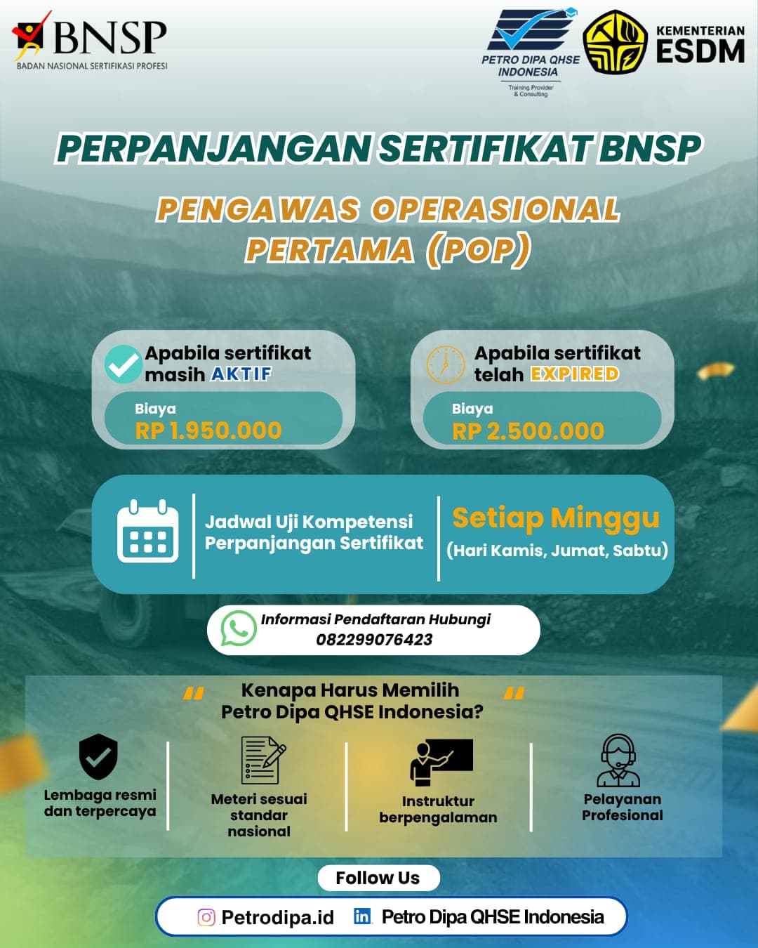 Poster Perpanjangan Sertifikat BNSP POP